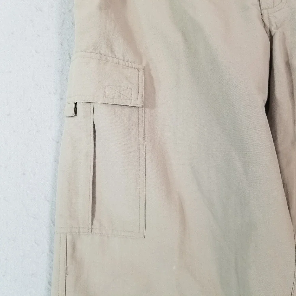 The North Face cargo pants men's 36x32 beige lightweight nylon outdoor